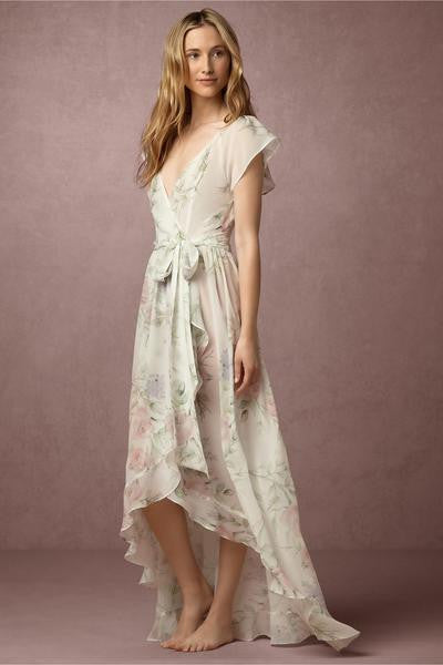 homebodii Sofia long flutter robe 