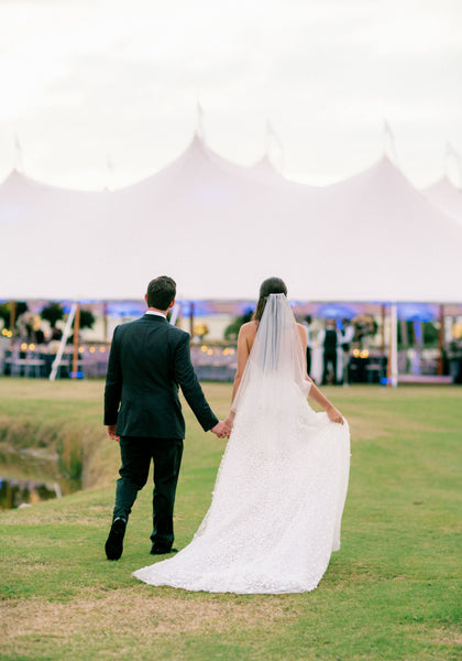 Bride and Groom walking