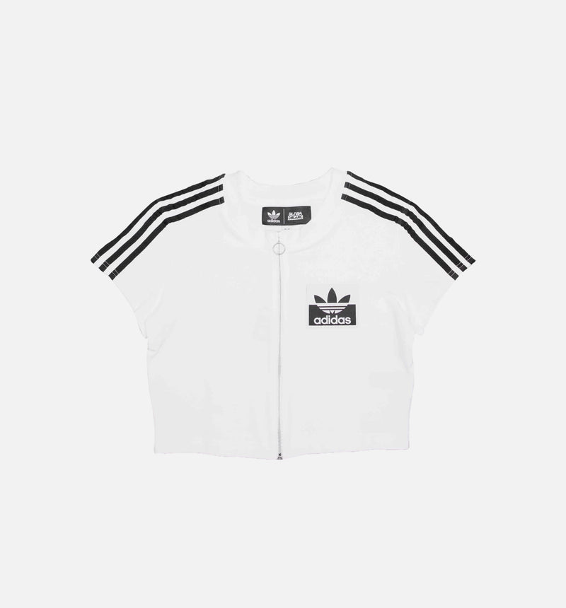 white adidas crop