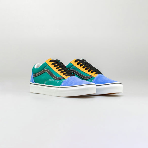 green yellow and blue vans