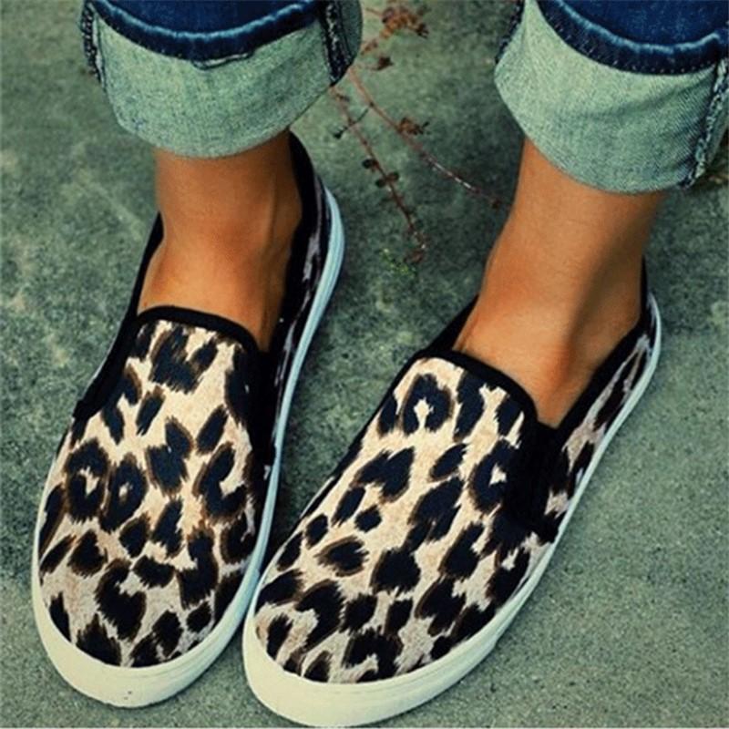 leopard canvas shoes