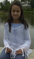 Child Fishnet Poncho Free Crochet Pattern 