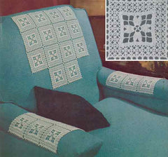 Chair cover set free crochet pattern 