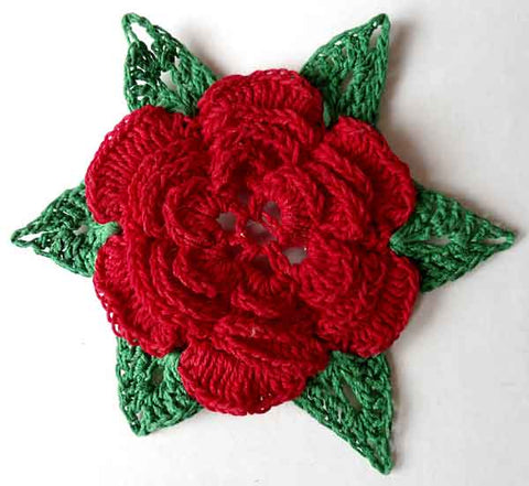 Red Irish Rose Free Pattern – Maggie&#039;s Crochet