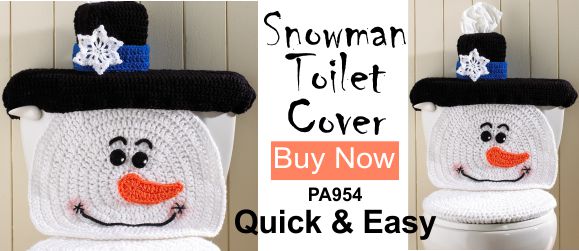 Snowman Toilet Cover Crochet Pattern