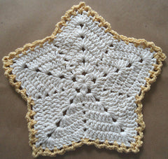 Christmas Star Crochet Dishcloth Free Crochet Pattern