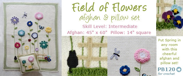 Field of Flowers afghan crochet pattern Maggie's Crochet