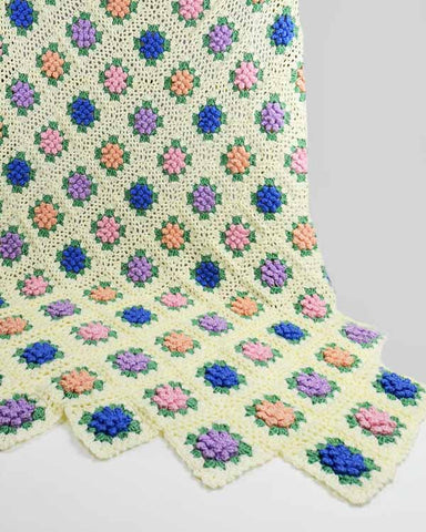 Picture of Vintage Granny Popcorn Afghan Crochet Pattern