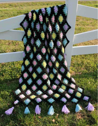 Picture of Vintage Granny Popcorn Afghan Crochet Pattern