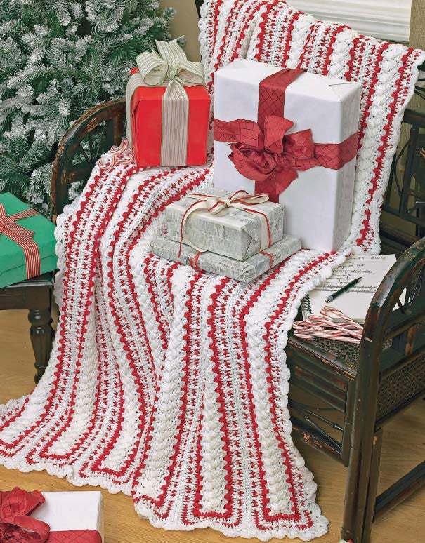 Mile-A-Minute Christmas Afghans Set Crochet Pattern – Maggie&#039;s Crochet