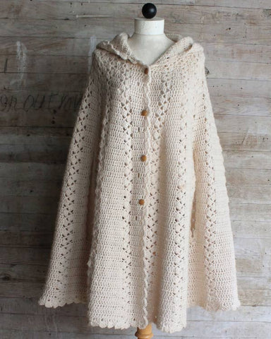 Picture of Long Hooded Cape Crochet Pattern