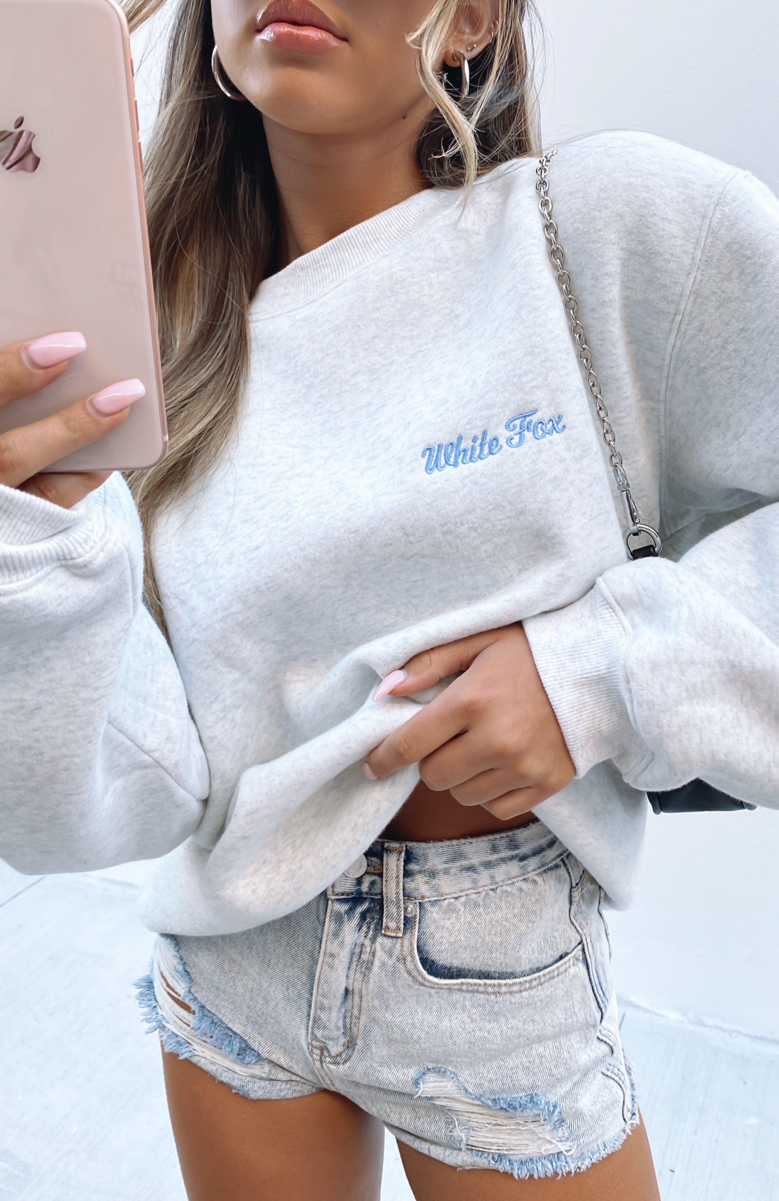 Steal Your Heart Oversized Sweater Grey Marle
