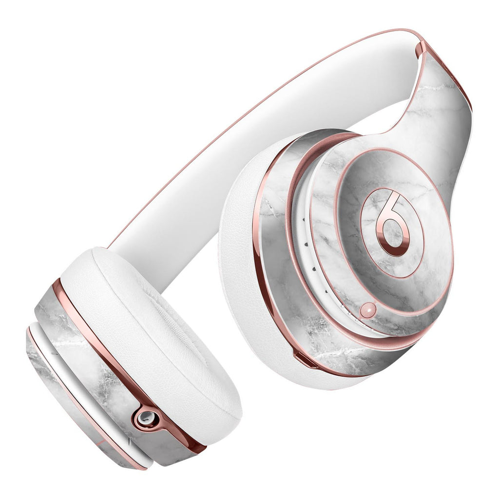 White Scratched Marble Skin Kit for the Beats by Dre 3 –