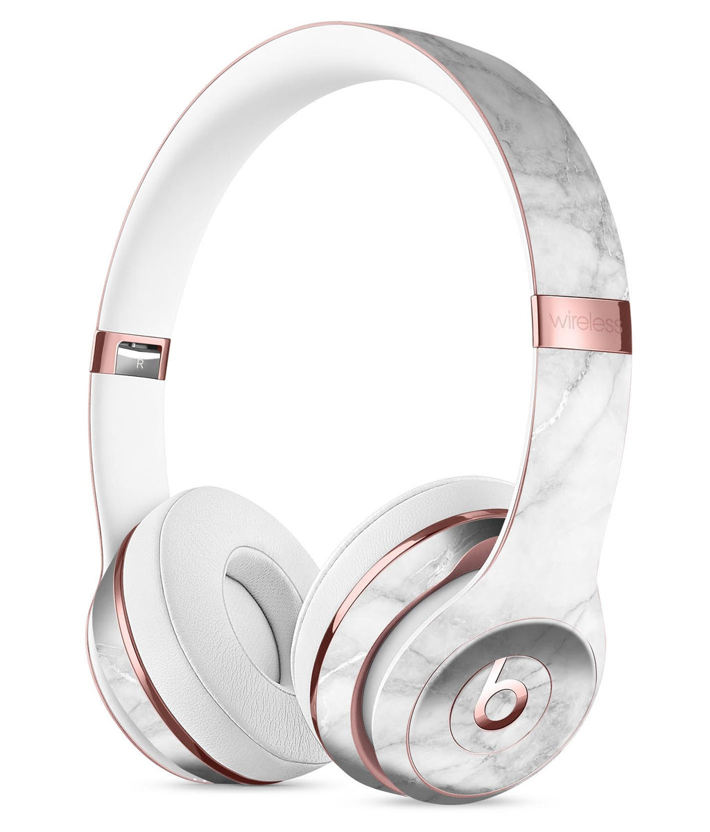 White Scratched Marble FullBody Skin Kit for the Beats by