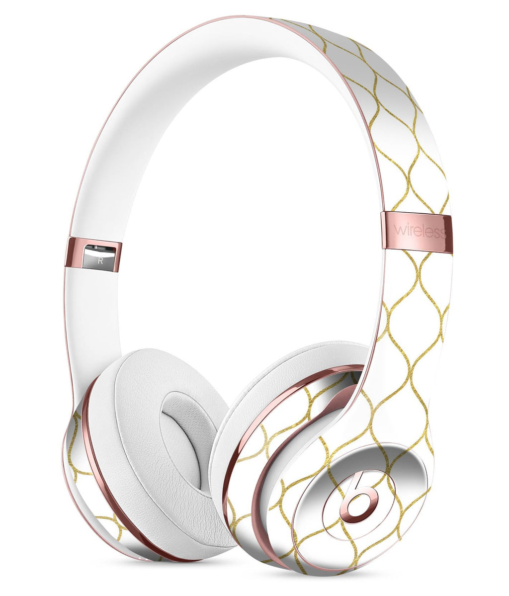 beats headphones white and gold