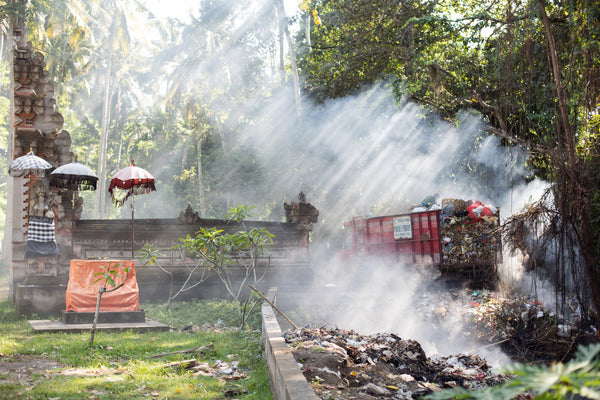 Bali trash burning