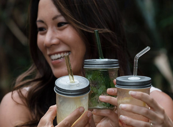 Reusable glass straws by Simply Straws