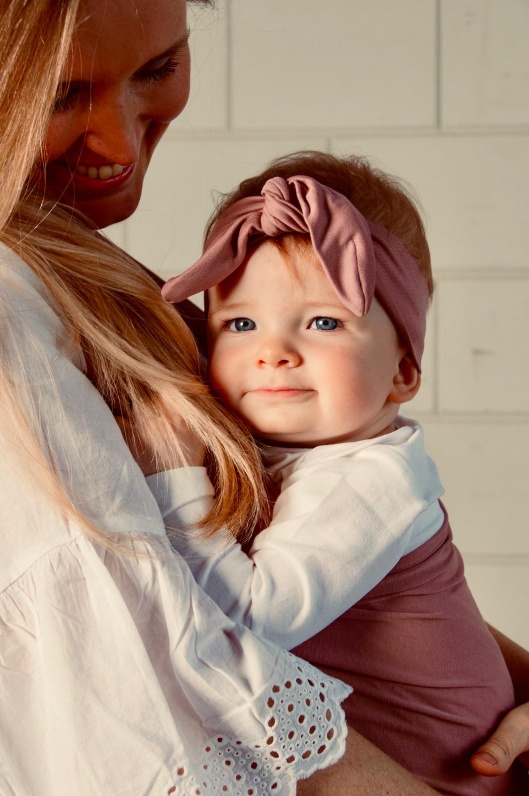 Zorg middelen kroeg Baby haarbandje - Topknot - Dusty Pink – My Jalou