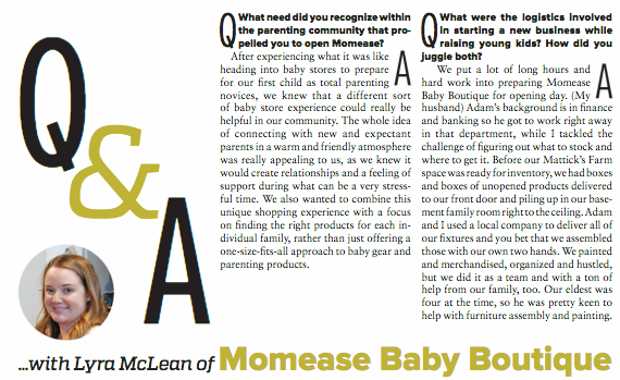 Island Parent Biz magazine Q&A excerpt