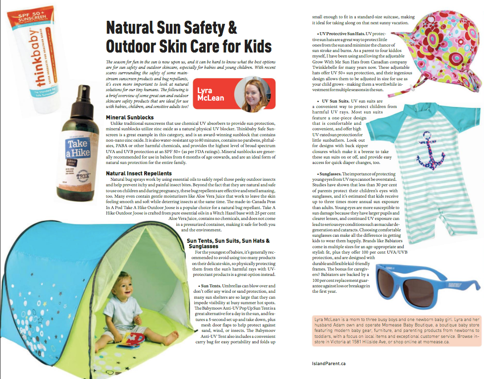Natural Sun Safety & Outdoor Skin Care for Kids!