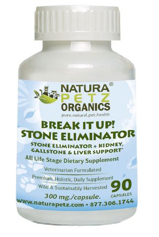 Natura Petz Organics Break It Up stone eliminator for dogs and cat dog stones cat stones