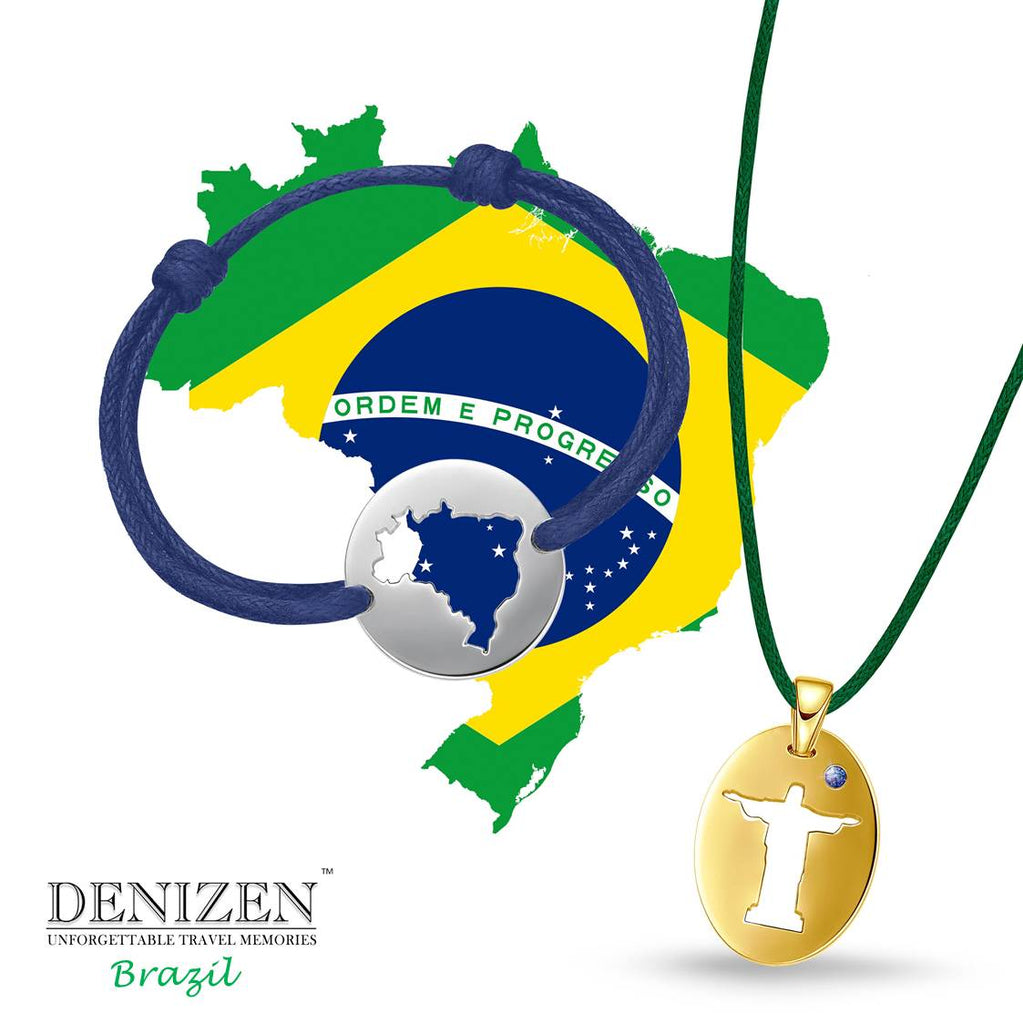 bracelet of brazil, pulseira do brasil, colar do cristo redentor, necklace of christ the redeemer