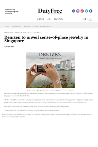 DENIZEN WORLD exhibits its DENIZEN bracelet of Singapore for its Asian market 2018