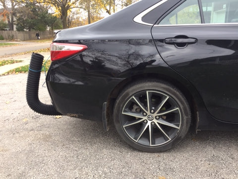 4" extra exhaust pipe install on car Camry XES 2016