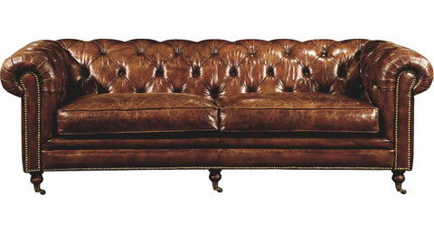Bayard Industrial Vintage Leather Sofa
