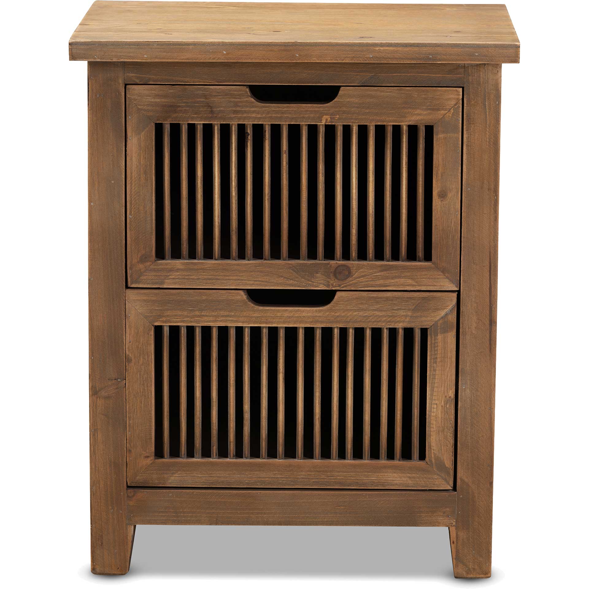 Claudia 2-Drawer Spindle Nightstand Brown