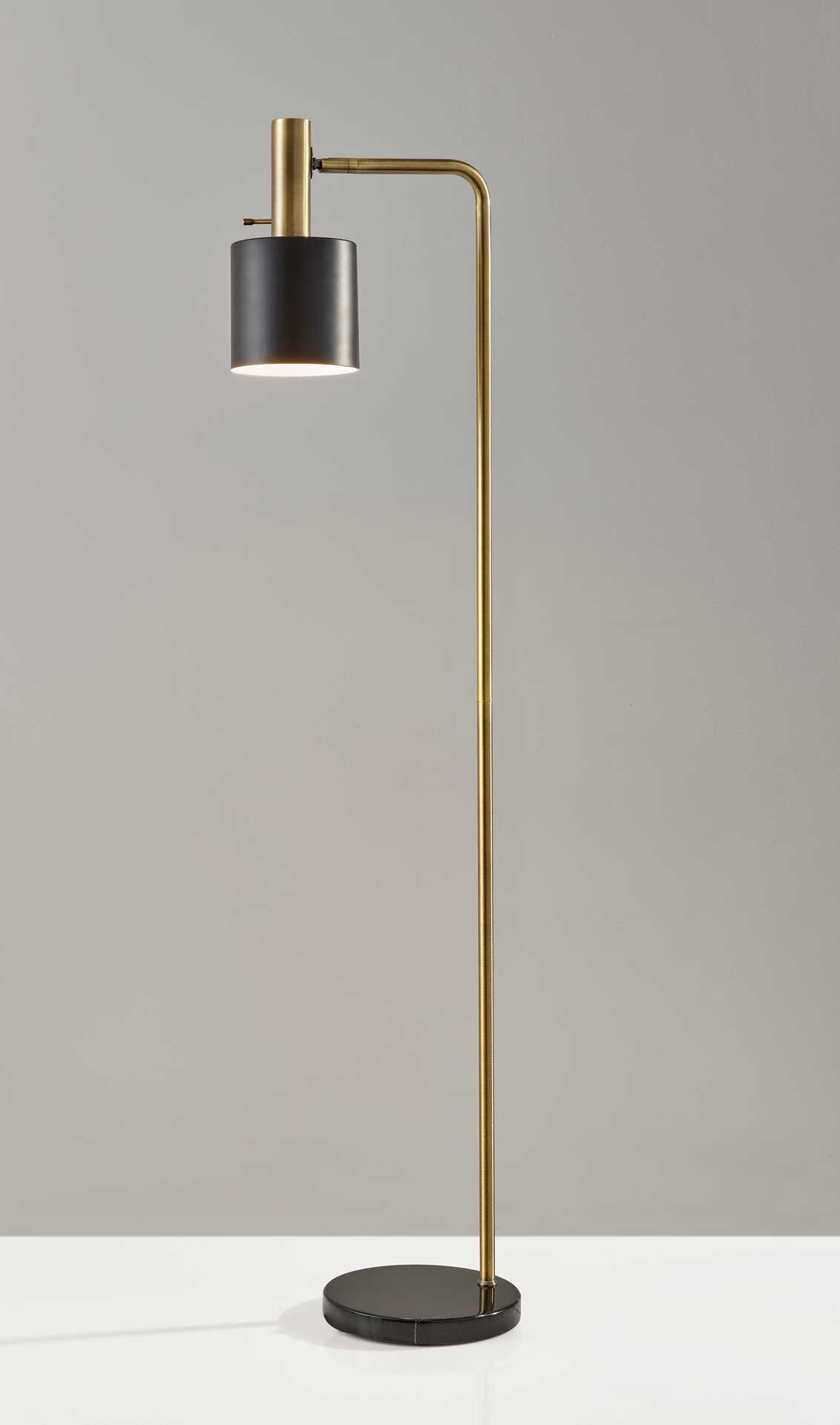 Epinal Floor Lamp Antique Brass/Black