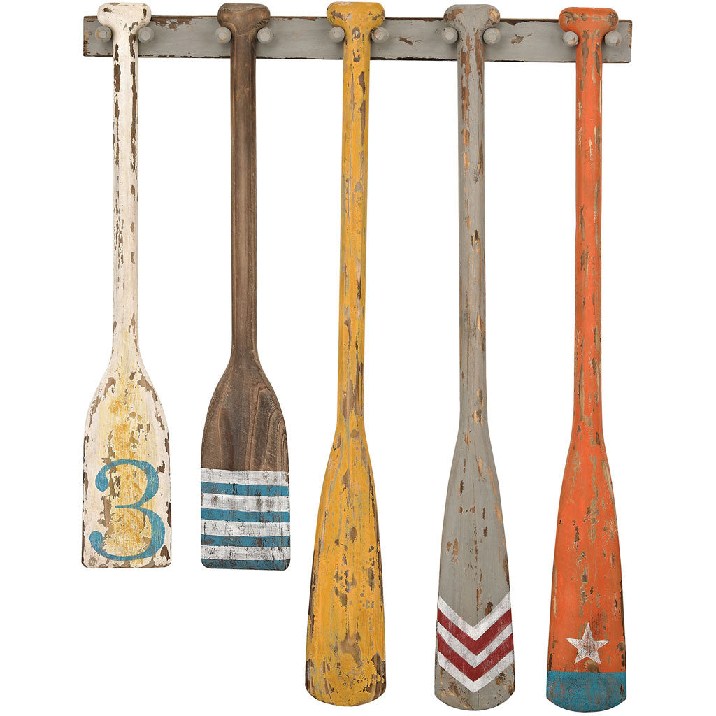 Hand Painted Oars Wall Display