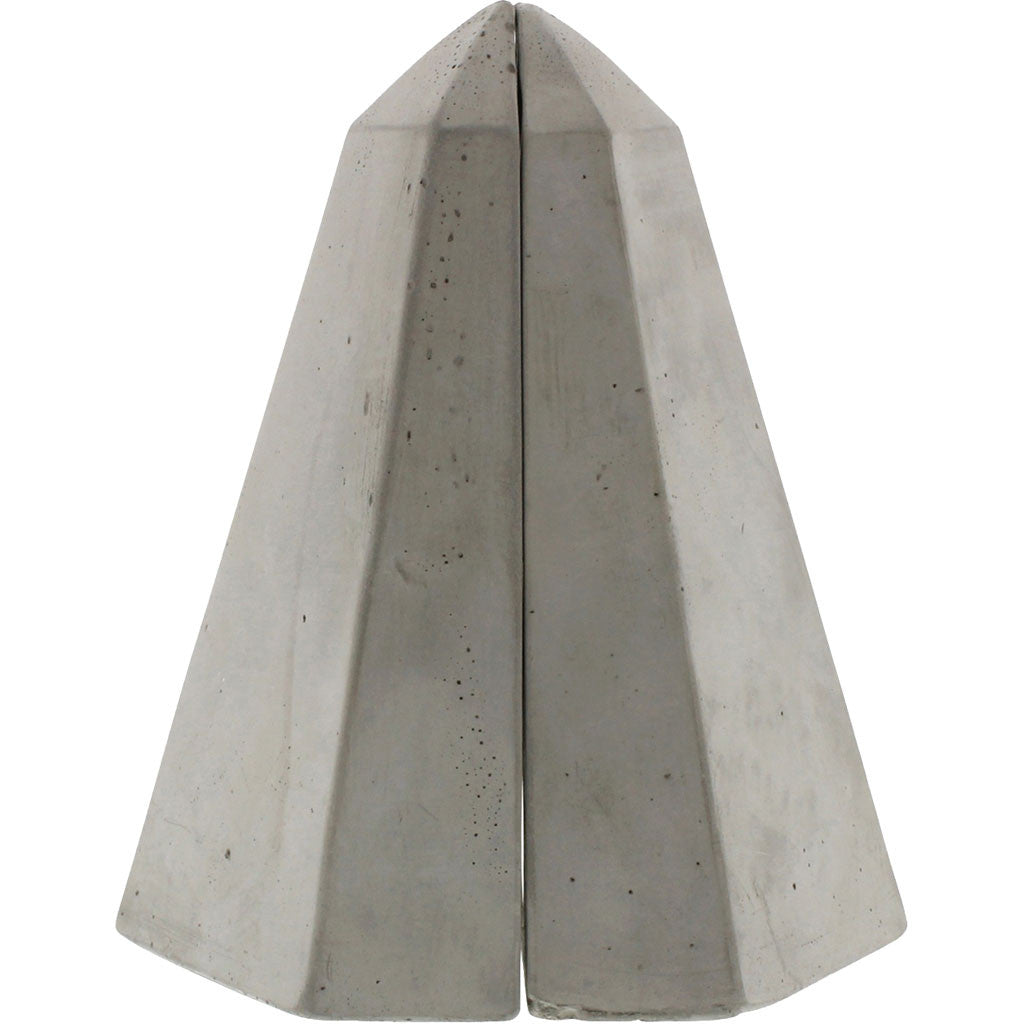 Geometric Cement Bookends Obelisk