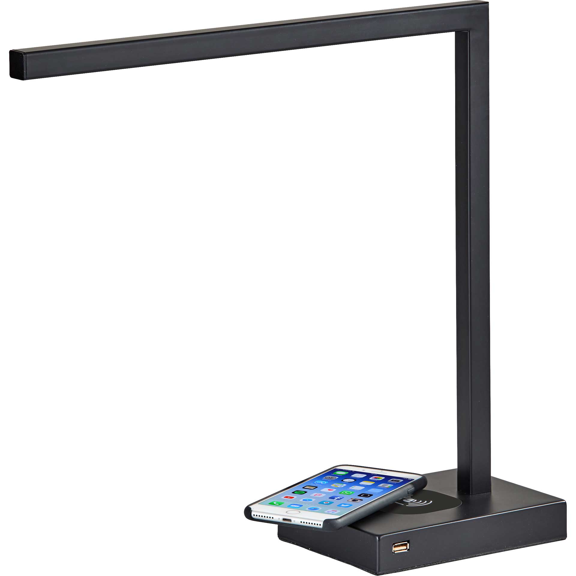 Abbeville Wireless Charge Desk Lamp Black