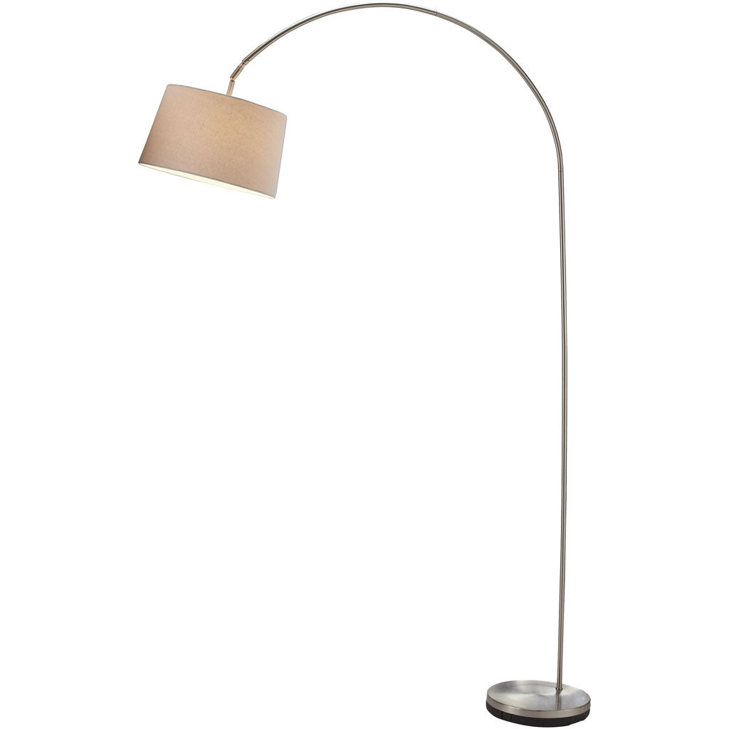 Glasgow Arc Lamp Brushed Steel