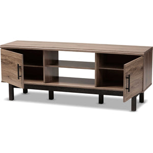 Ariel 2-Door TV Stand Oak/Black