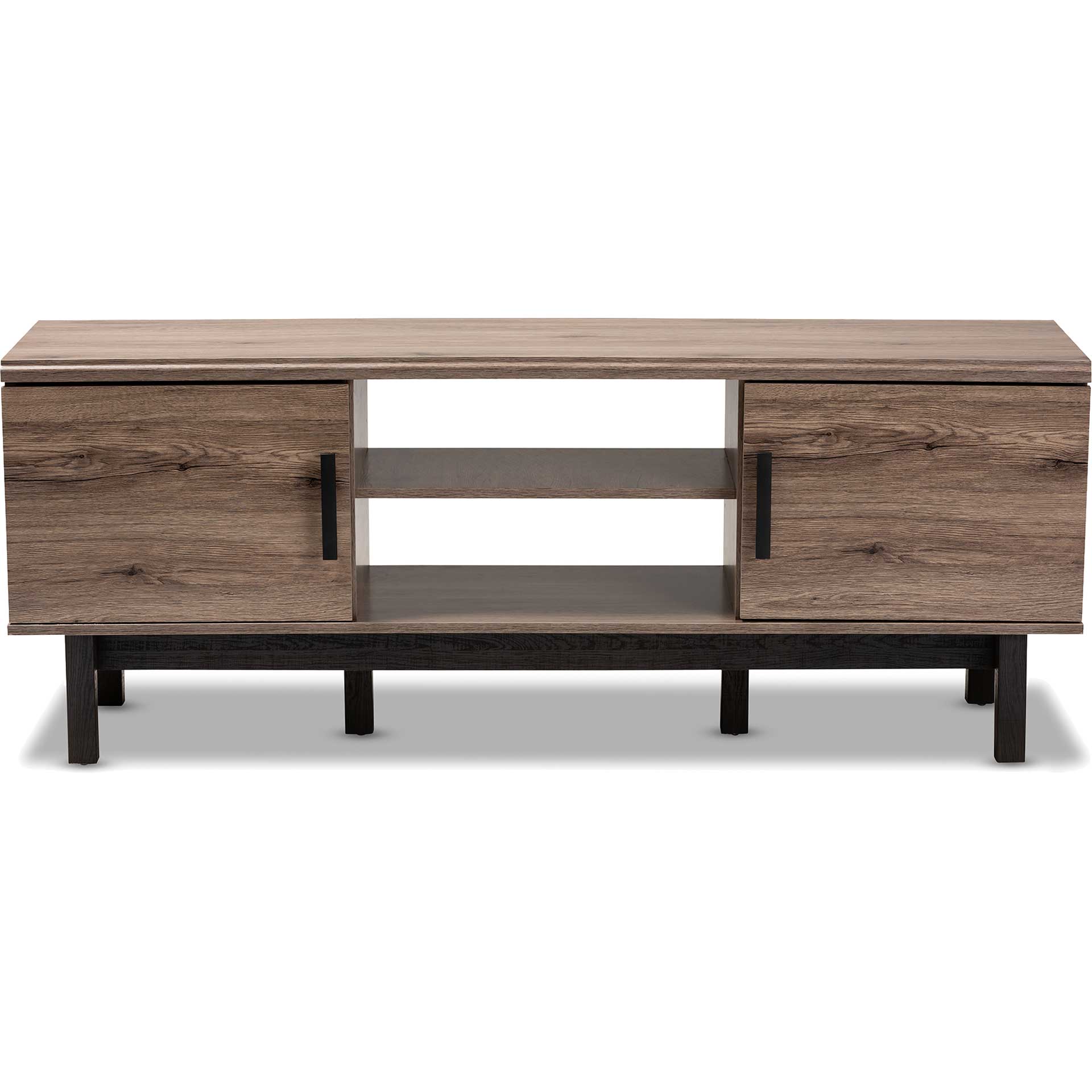 Ariel 2-Door TV Stand Oak/Black