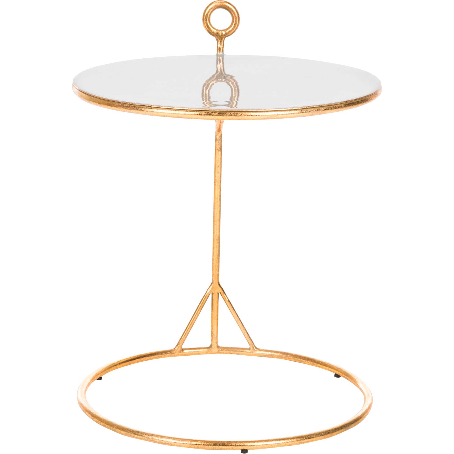 Emanate Round C Table Gray/Gold