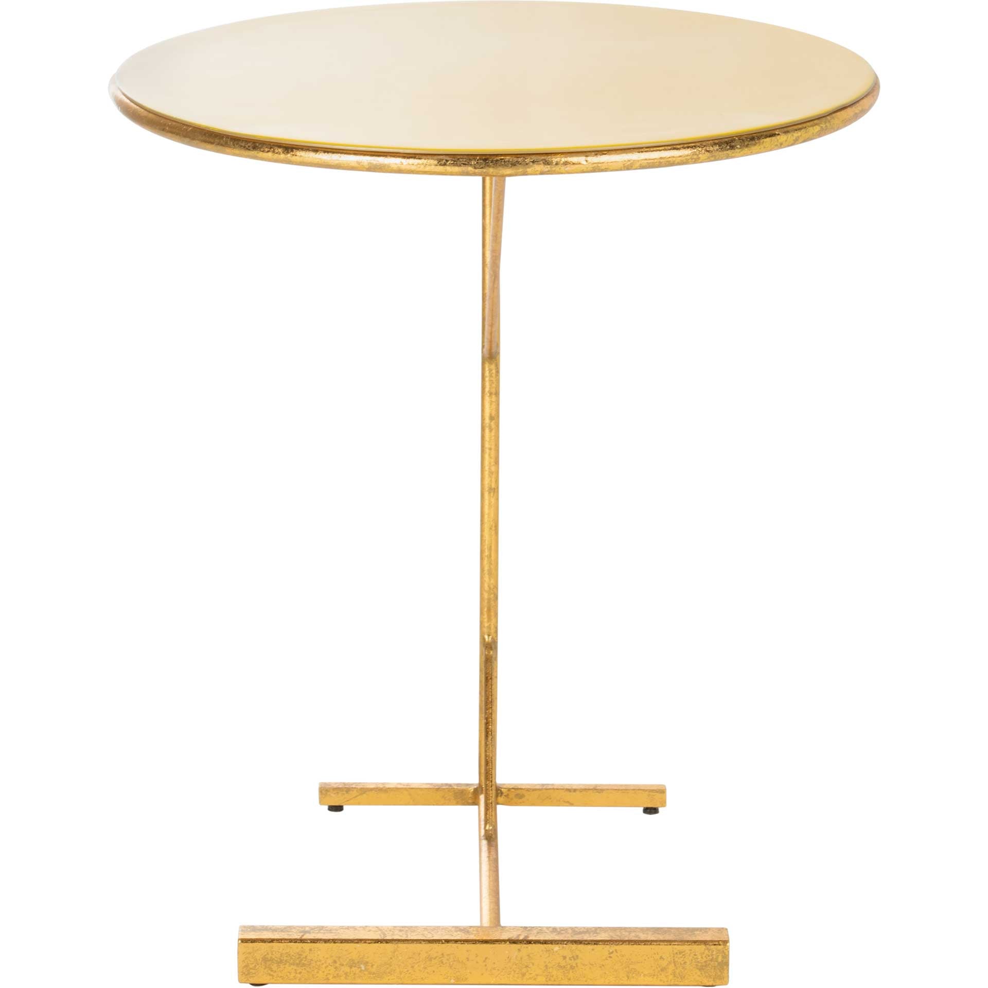 Simona Round C Table Yellow/Gold