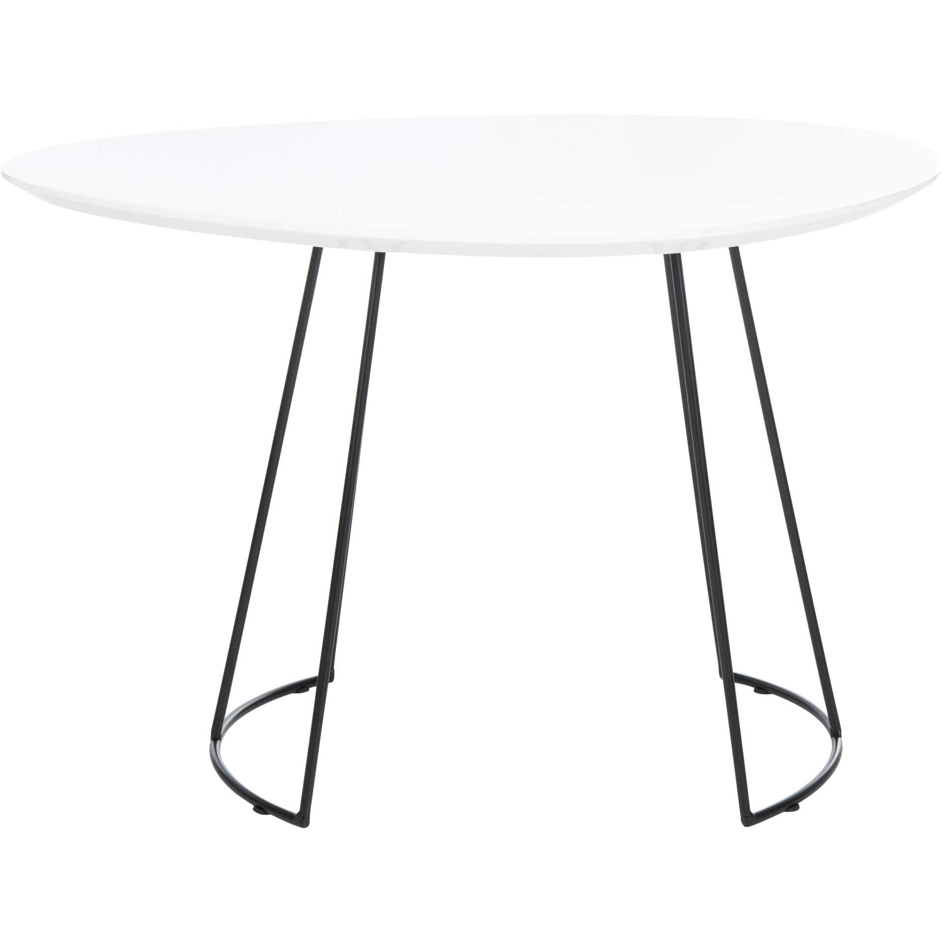 Bria Side Table Lacqure White/Black