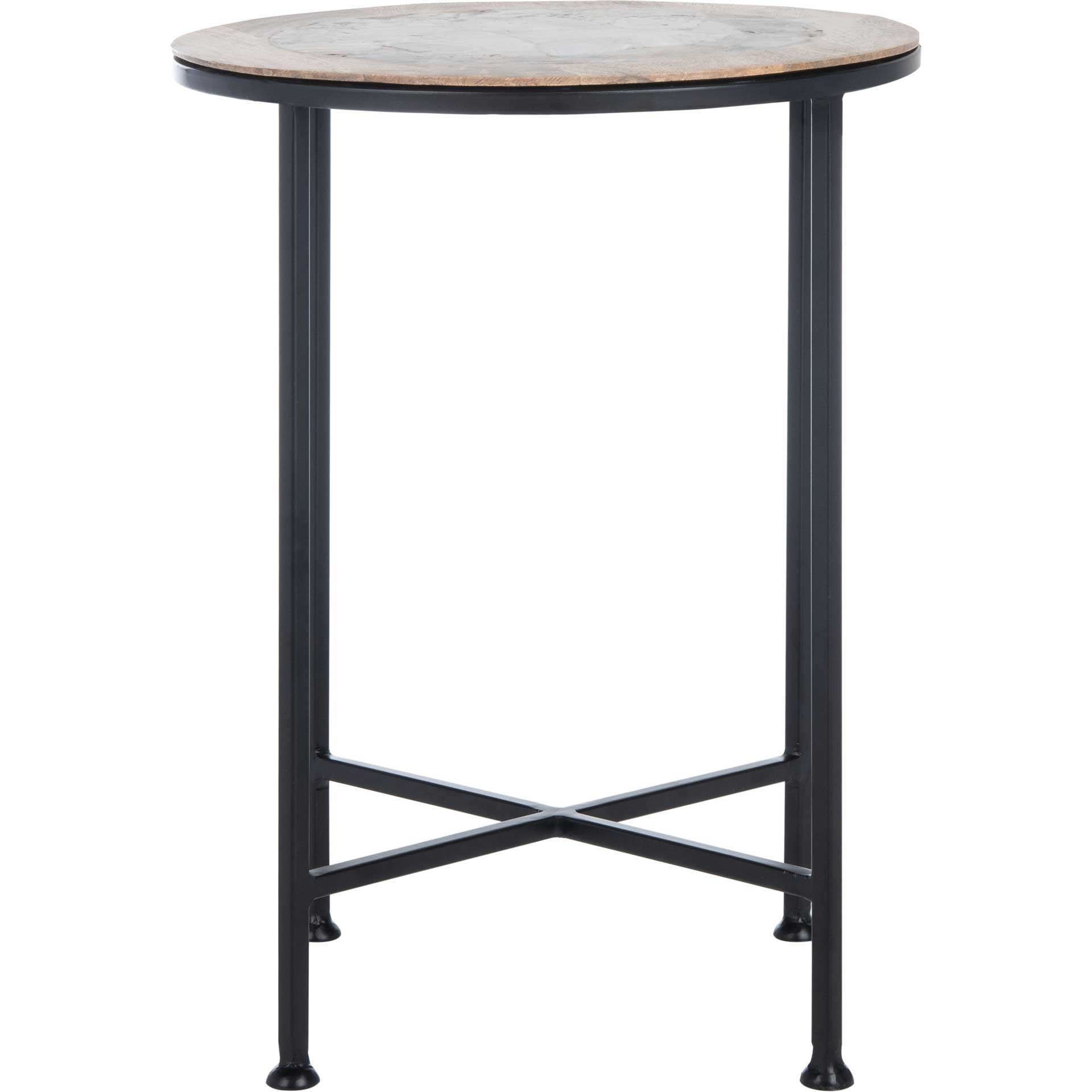 Luka Agate Accent Table Black Agate