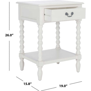 Atalia Accent Table Distressed White