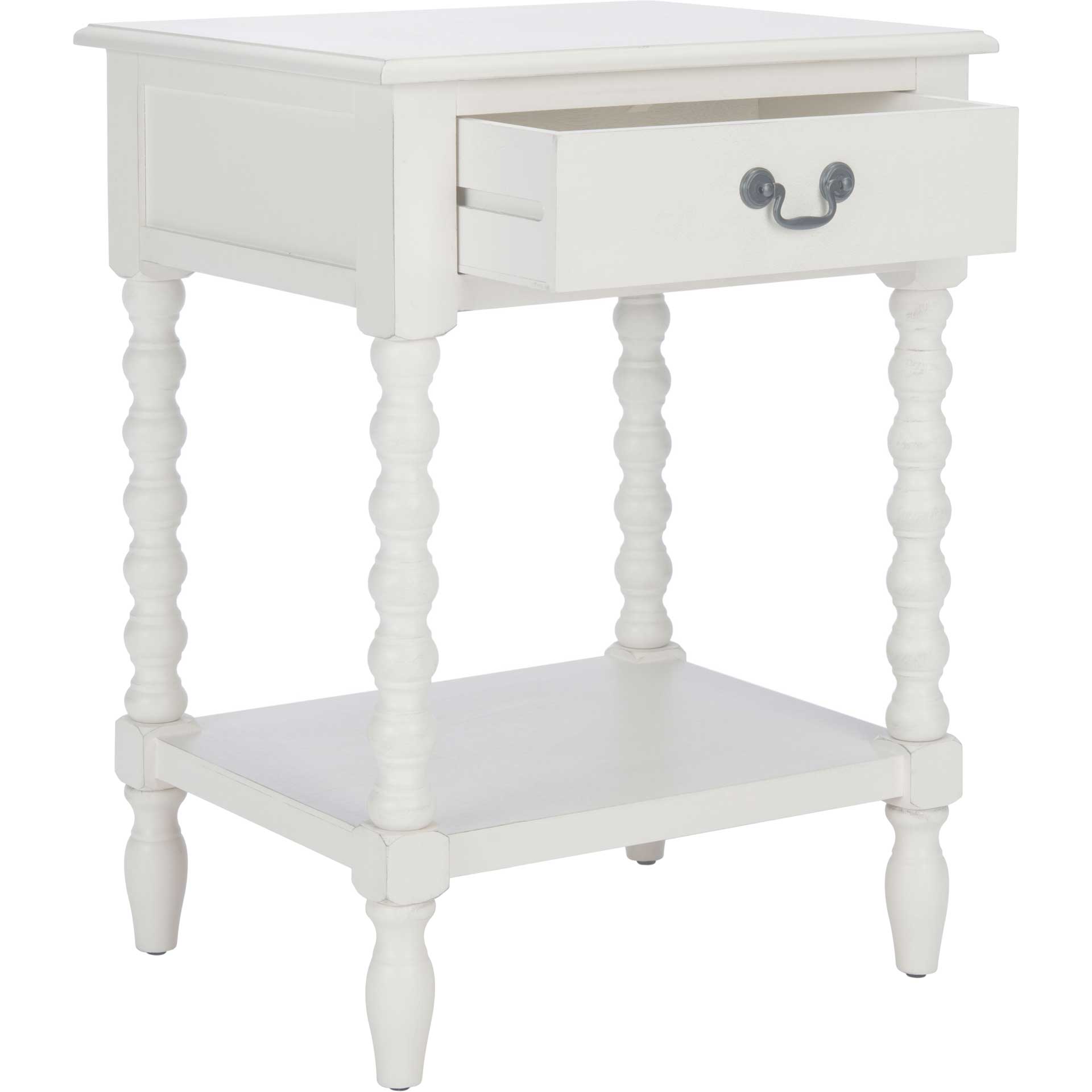 Atalia Accent Table Distressed White