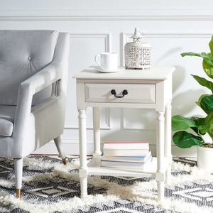 Whalen 1 Drawer Accent Table Distressed White