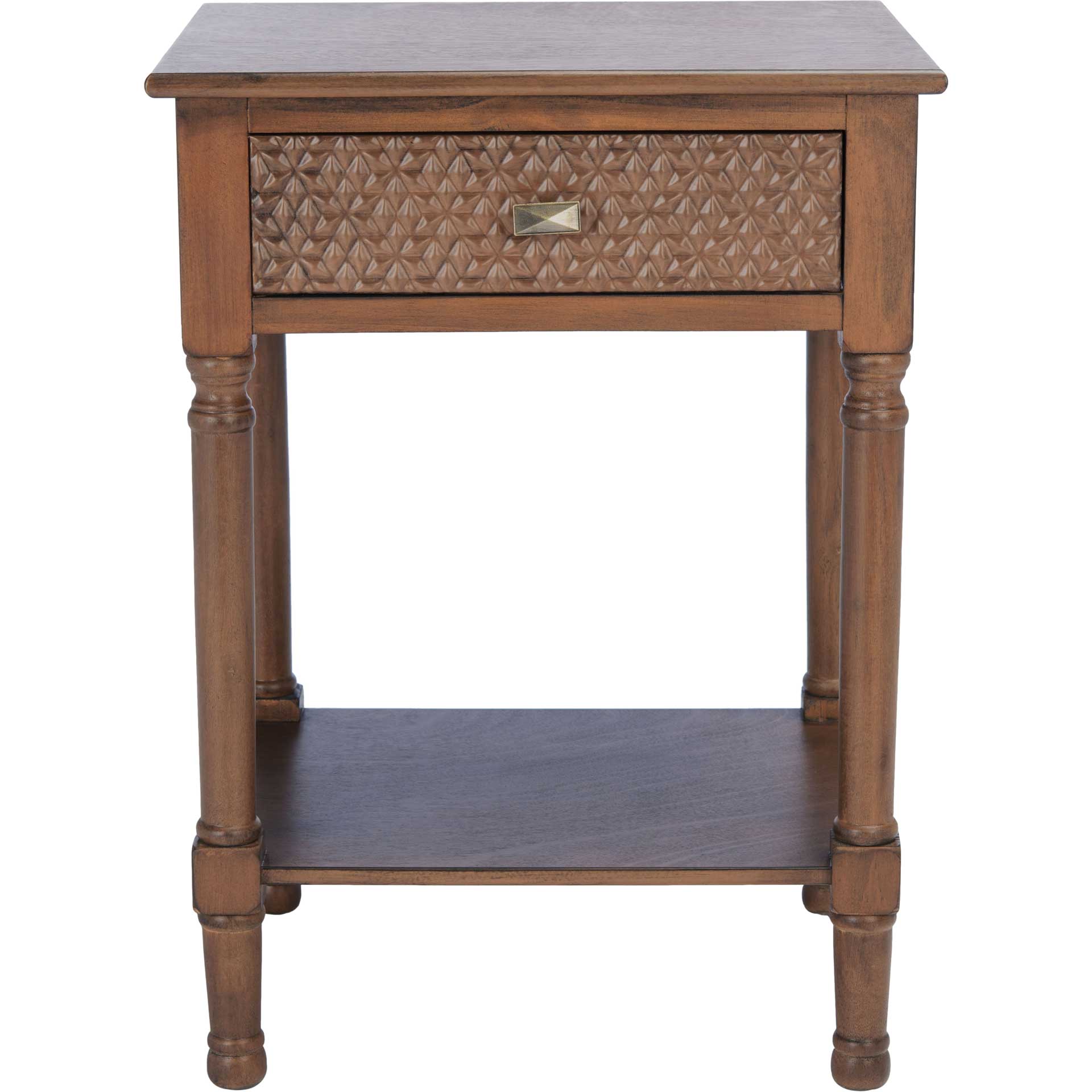 Haleigh 1 Drawer Accent Table Brown