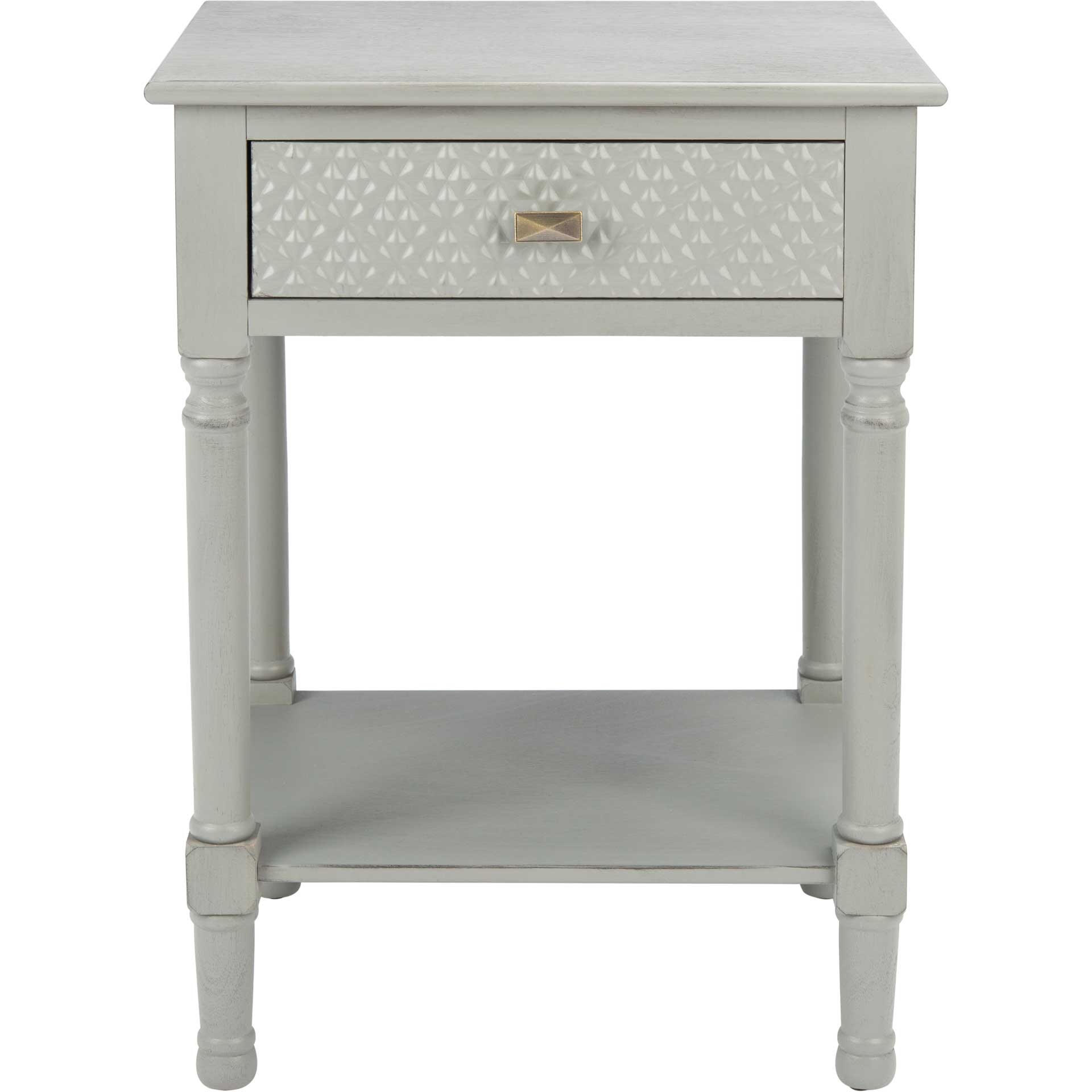 Haleigh 1 Drawer Accent Table Distressed Gray