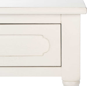 Alessa 1 Drawer Accent Table Distressed White