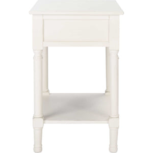 Alessa 1 Drawer Accent Table Distressed White