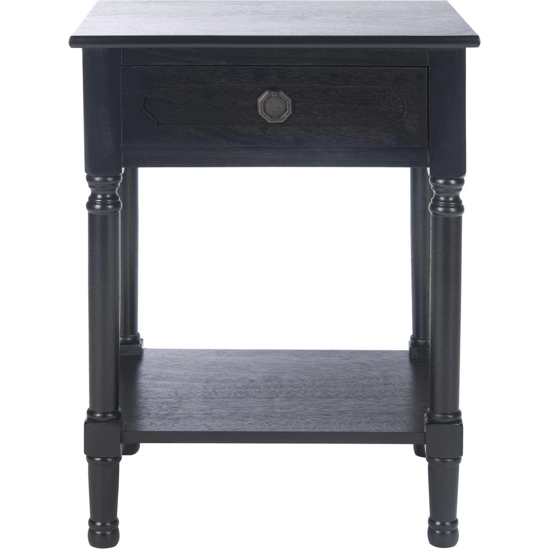 Alessa 1 Drawer Accent Table Black