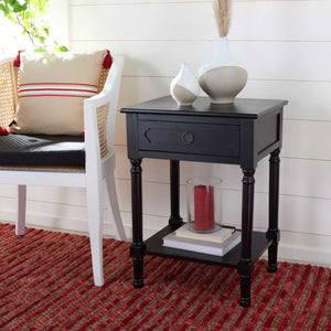 Alessa 1 Drawer Accent Table Black